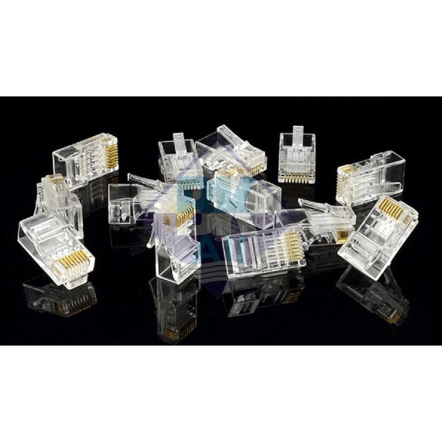 Đầu RJ 45  được thiết kế 8 pin, chân tiếp xúc được mạ vàng  titan. Điều này giúp cho tín hiệu đường truyền được ổn định