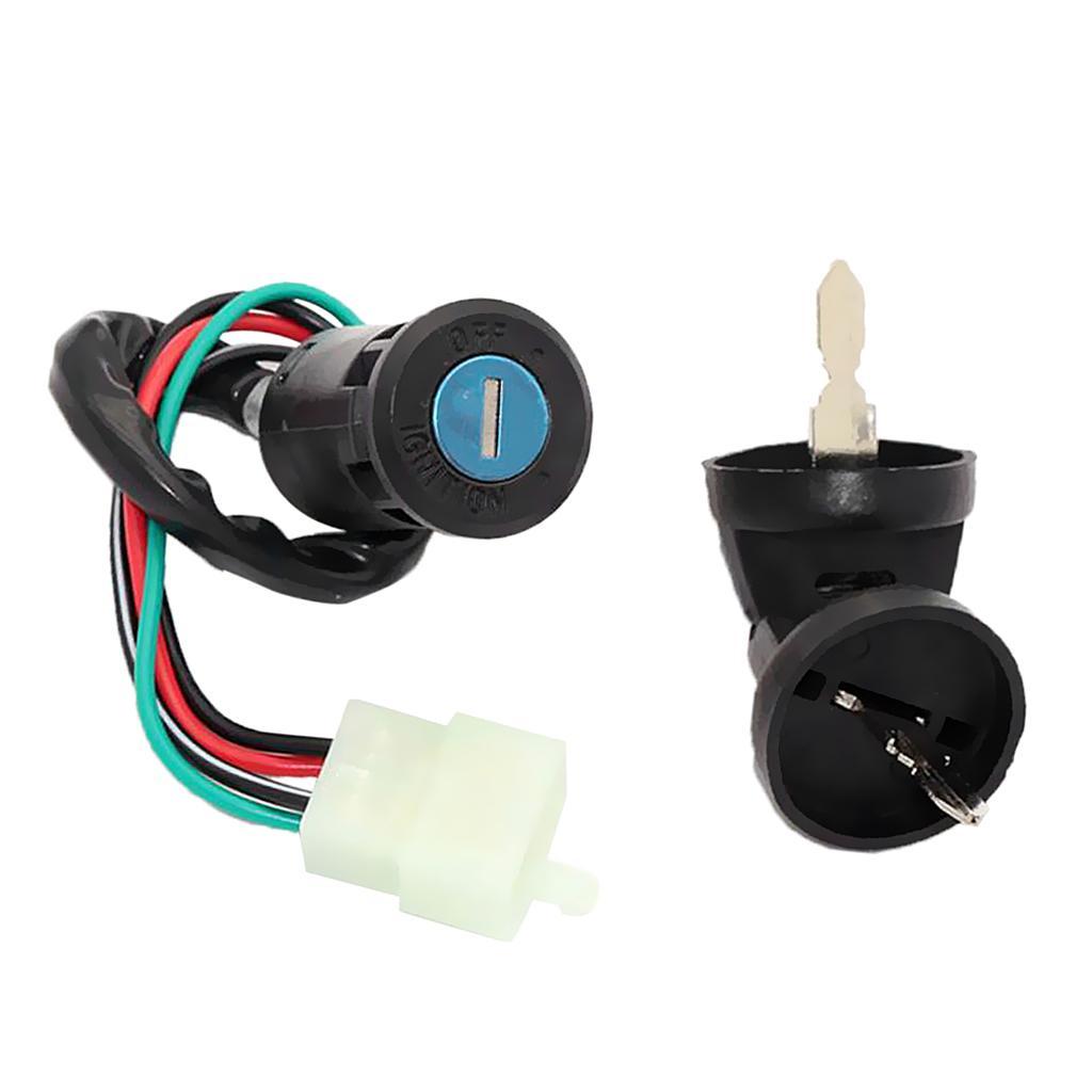 4 Wire Ignition Key Barrel Switch for ATV Quad   Bike 50-125cc