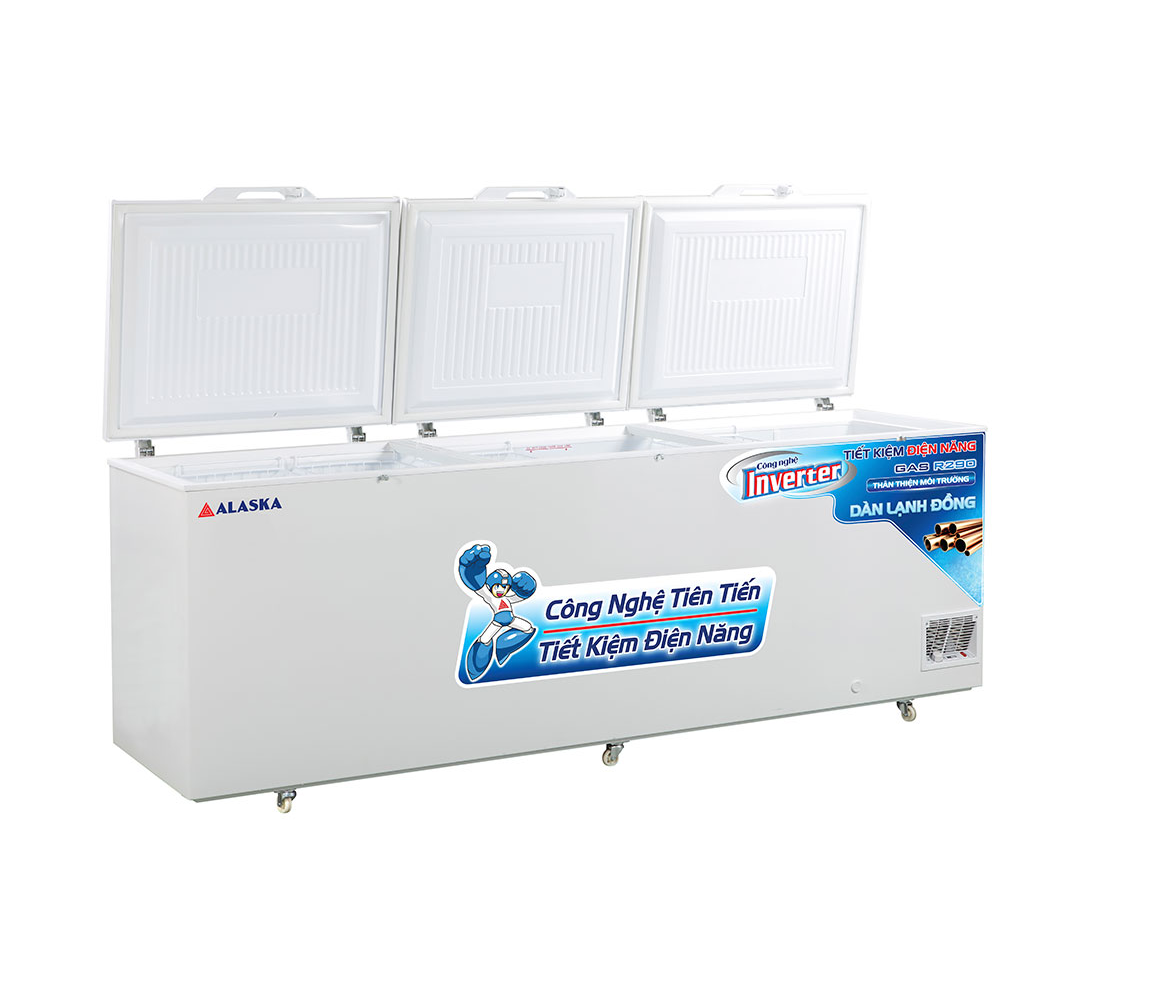 TỦ ĐÔNG 3 CÁNH INVERTER ALASKA 1100/742 LÍT HB-1100CI ĐỒNG (R290) - hàng chính hãng - Chỉ giao HCM