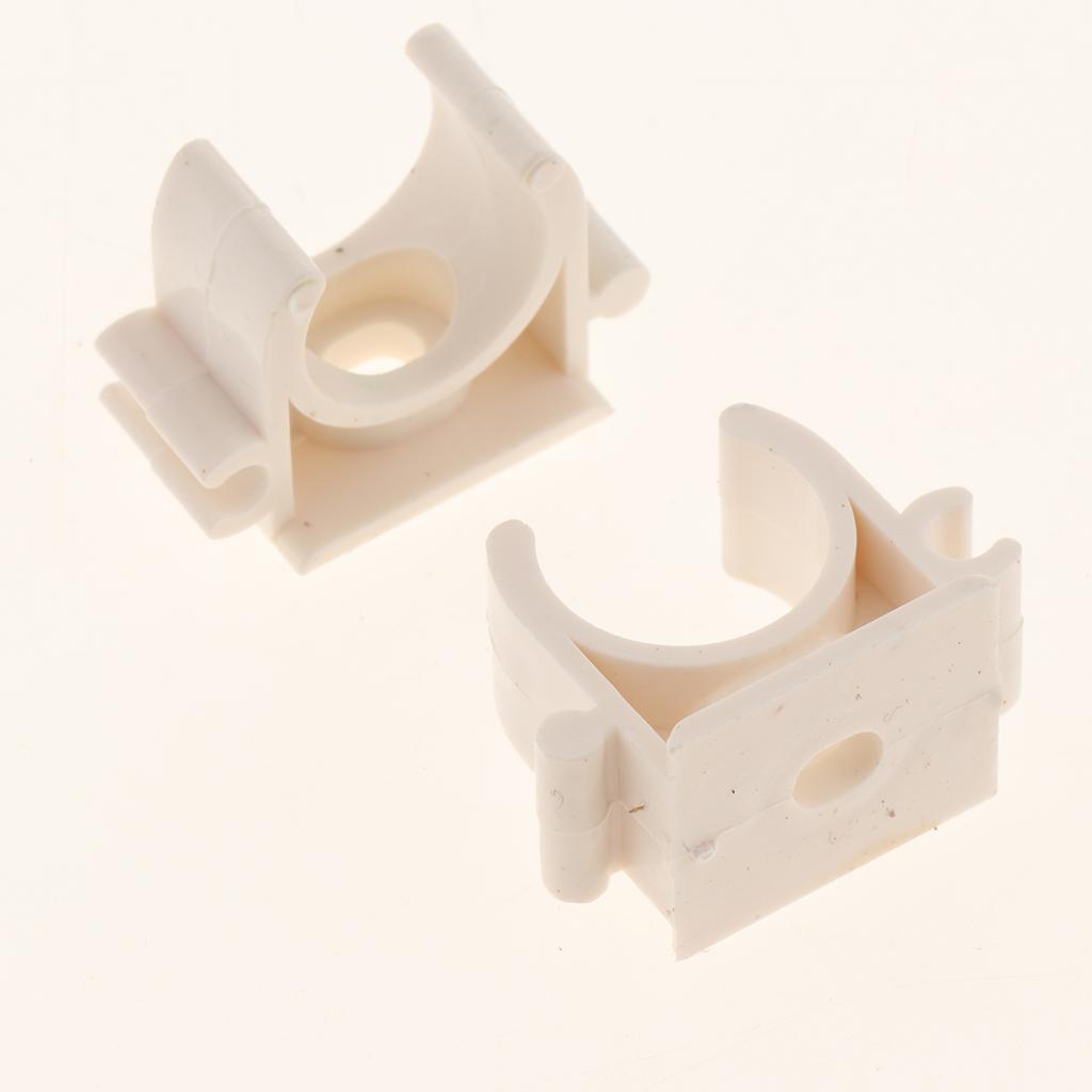 PVC Household U Shaped Water Supply Pipe Hose Clamps Clips White Product A