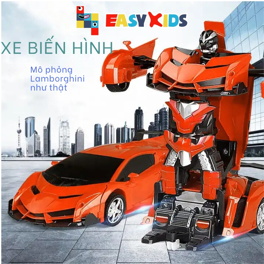 Đồ Chơi Ô Tô Điều Khiển Từ Xa, Ô Tô Biến Hình Robot Transformer