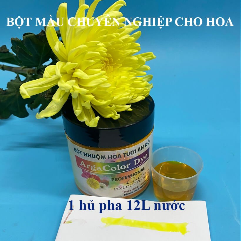 Bột Màu Nhuộm Hoa Chuyên Dụng cho Hoa Tươi Nhập Khẩu Ấn Độ ( 110 gram pha được 12 lít nước màu nhuộm) tiện vận chuyển xa