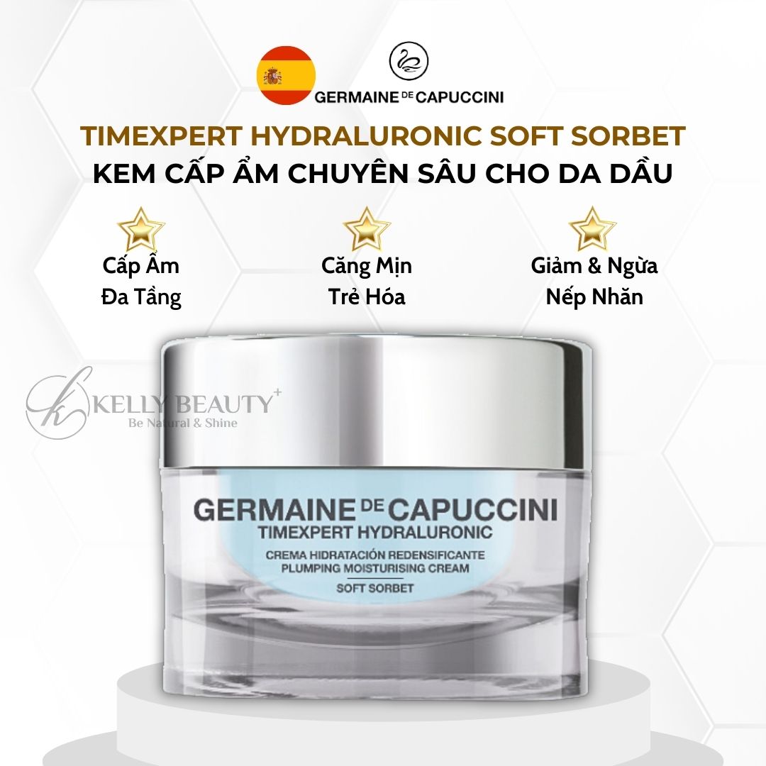 Kem Cấp Ẩm Cho Da Dầu Timexpert Hydraluronic Soft Sorbet - Germaine de Capuccini | Kelly Beauty