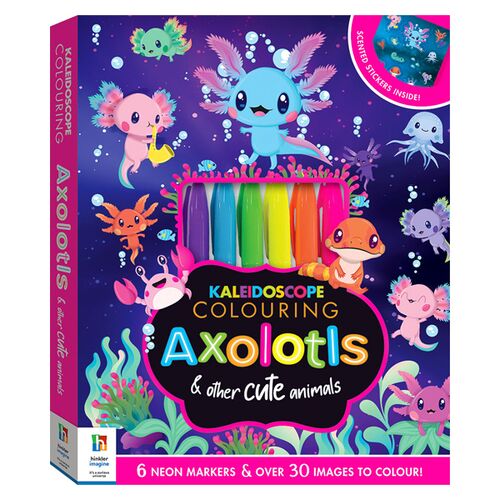 Kaleidoscope Colouring Kit: Axolotls