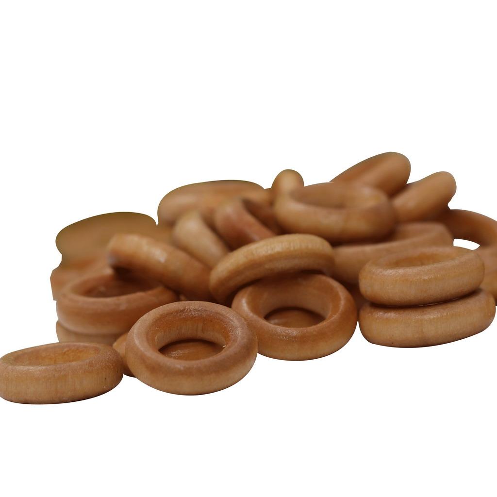 100Pcs Natual Unfinished Wooden Loop Ring Wood Ring Jewelry Making DIY Craft