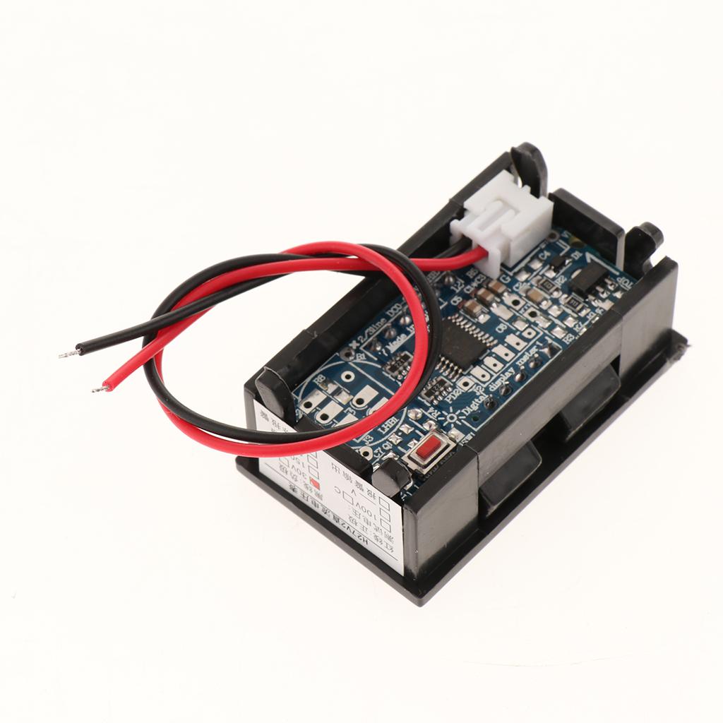 Mini DC 3.5-30V Voltmeter LED Panel 3-Digital Display Voltage Meter 2-wire