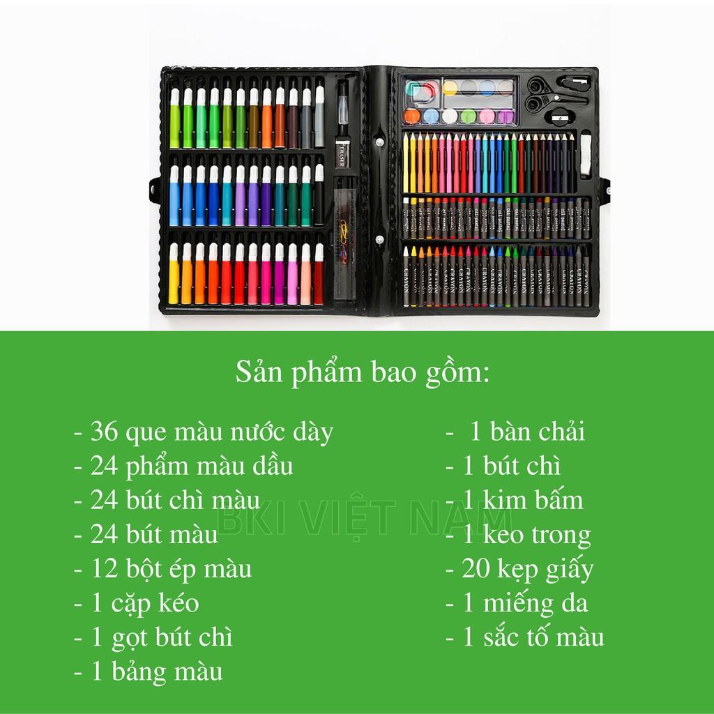 Hộp Bút Màu 150 Chi Tiết Cho Bé, Bộ Màu Vẽ Đa Năng 150 Món  Cho Bé