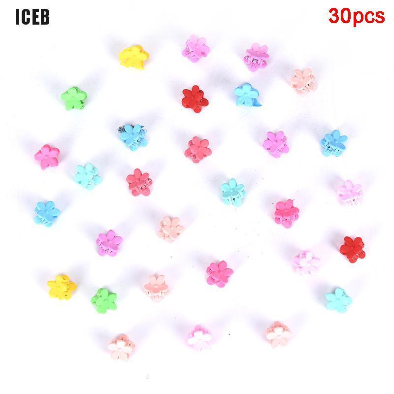 iceb 30/100Pc Lovely Styles Kids Baby Girls Hairpins Mini Claw Hair Clip Clamp Flower