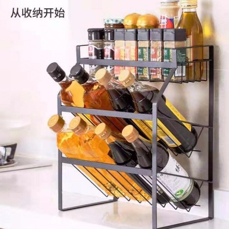 KỆ ĐỂ GIA VỊ INOX 3 TẦNG NGHIÊNG BẰNG THÉP KHÔNG GỈ