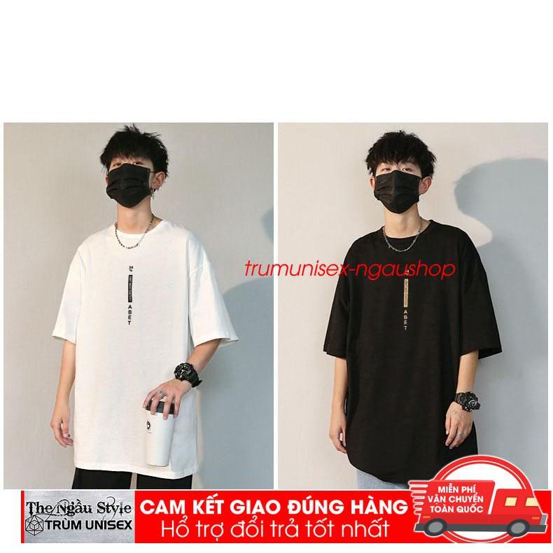 Áo thun stee oversize form rộng tay lửng nam nữ hàn quốc ABETT