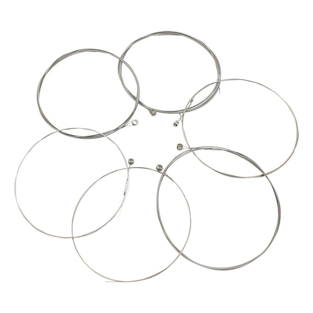 6pcs White Guitar Strings for Electric