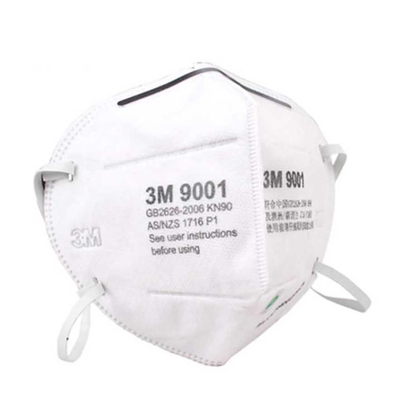 Combo 10 khẩu trang 3M 9001 bảo vệ hô hấp , màu trắng , sợi kháng khuẩn , chống bụi mịn PM2.5 , tặng móc treo khóa