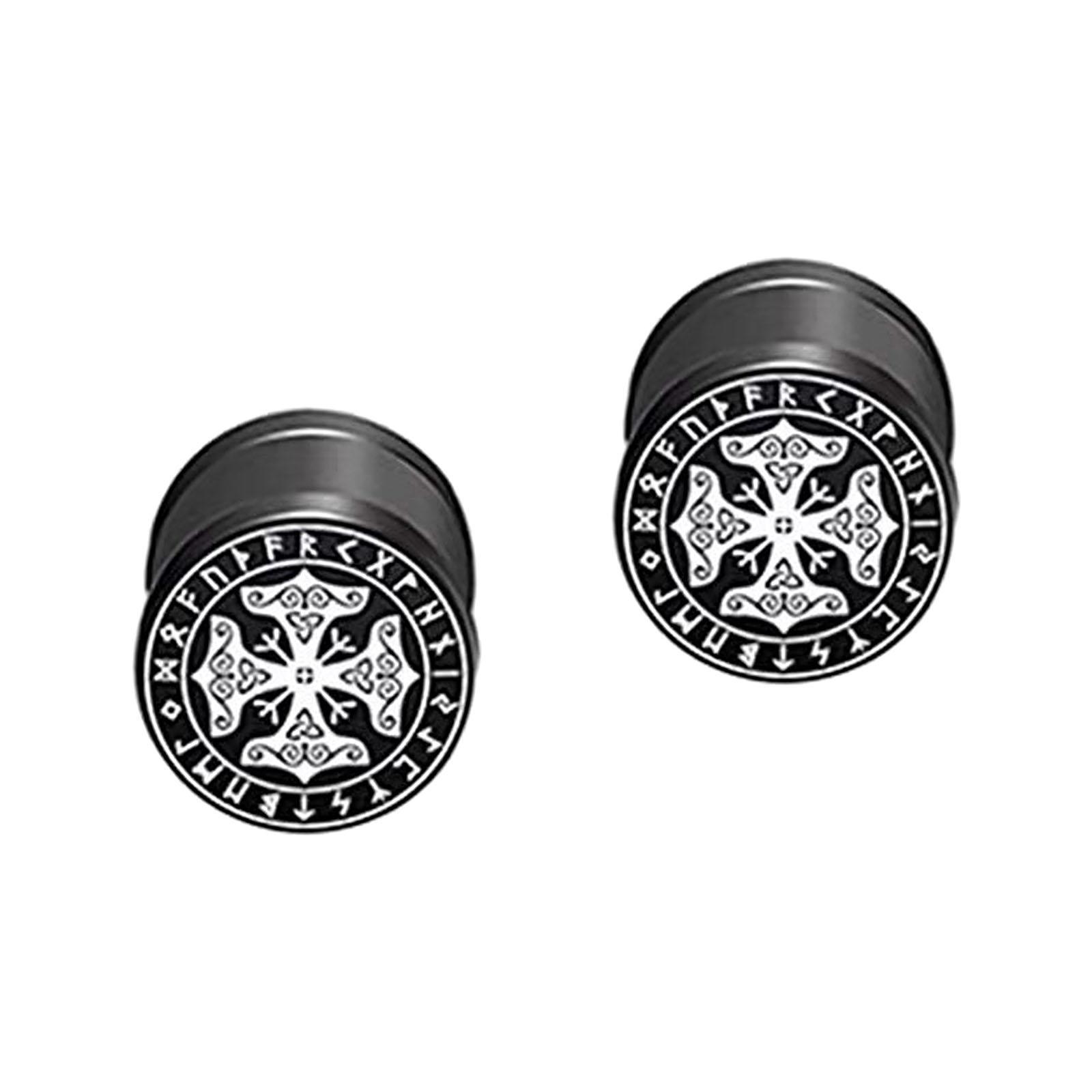 Stylish Stud Earrings for Men Women Metal Round Ear Studs Piercing Jewelry