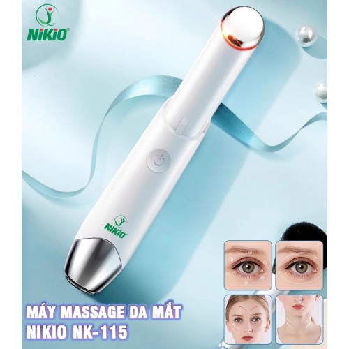 Bút Massage Mắt, Máy Mát Xa Môi Nhiệt Nóng Nikio NK-115 - Giảm Nếp Nhăn Và Thâm Quầng Mắt, Mỏi Mắt Hiệu Quả