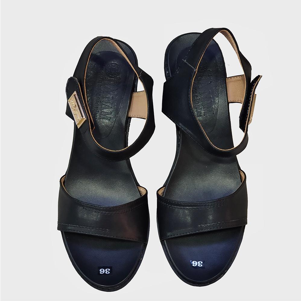Giày Sandal Nữ Cao Gót Da Bò Thật TiTi ĐÔ Cao Cấp 4cm DNU2093d