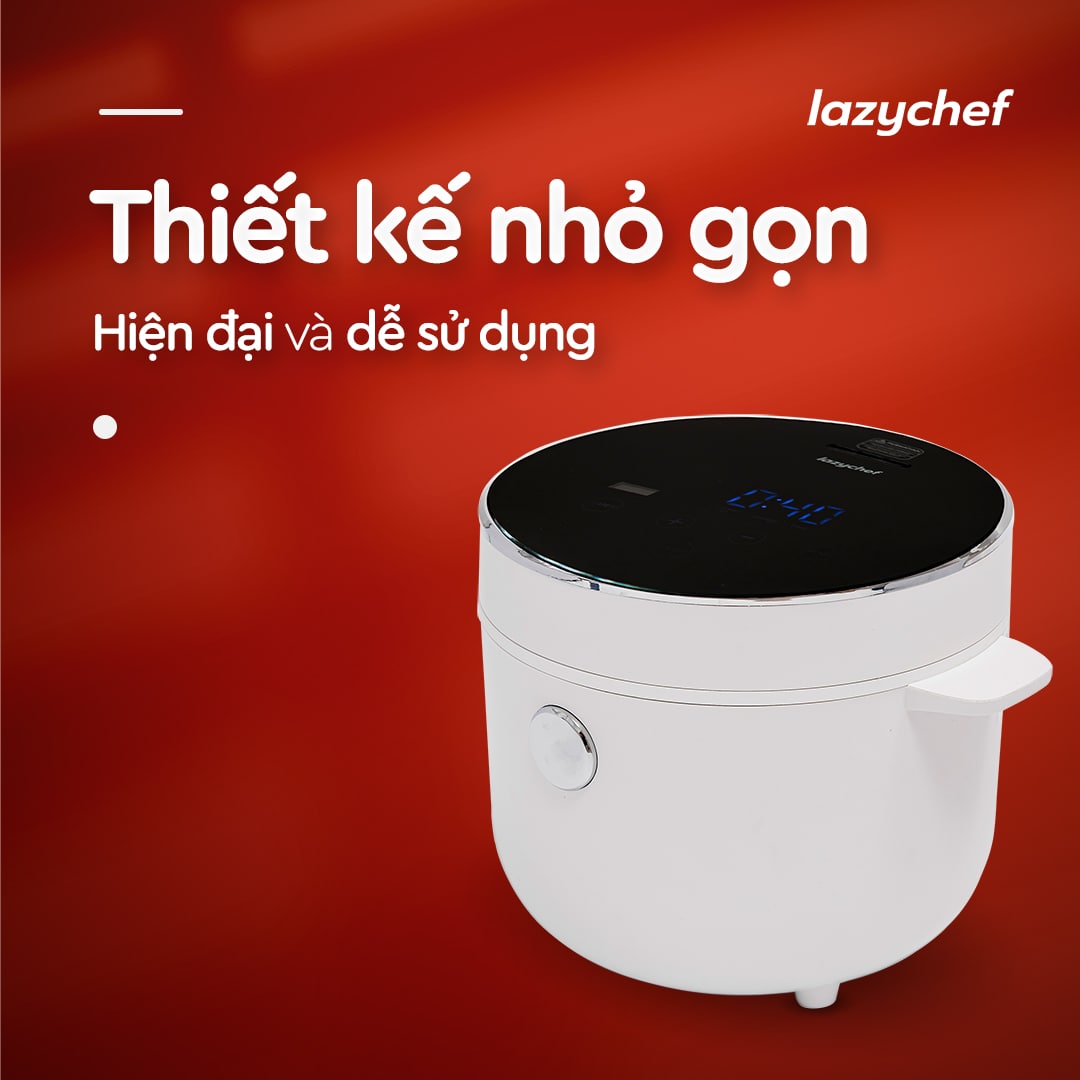 NỒI CƠM LOWCARB LAZYCHEF 4 IN 1 - NỒI NẤU ĐA NĂNG GIẢM ĐƯỜNG, GIẢM CARB LAZYCHEF - HÀNG CHÍNH HÃNG