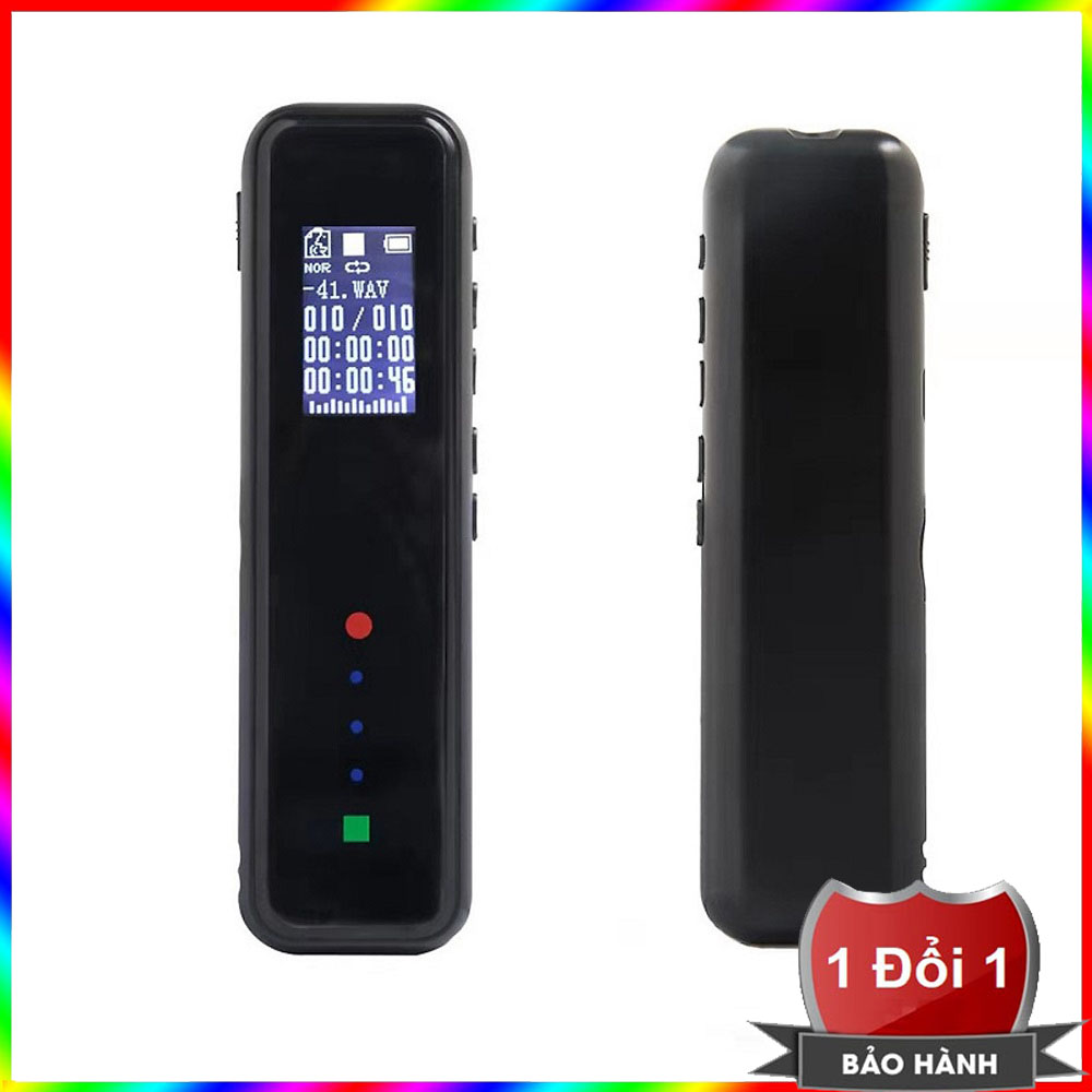 ROGTZ - Máy ghi âm cầm tay T90 | 8GB | Micro đa hướng | Chống ồn DSP | 192kbps | MP3/WAV | Kích hoạt ghi âm giọng nói | Lặp A-B | Hẹn giờ | Nghe nhạc | Kết nối máy tính | Pin 13 giờ | Nhỏ gọn | Kim loại | Màn hình LED | Thẻ nhớ 128GB | Hàng Chính Hãng