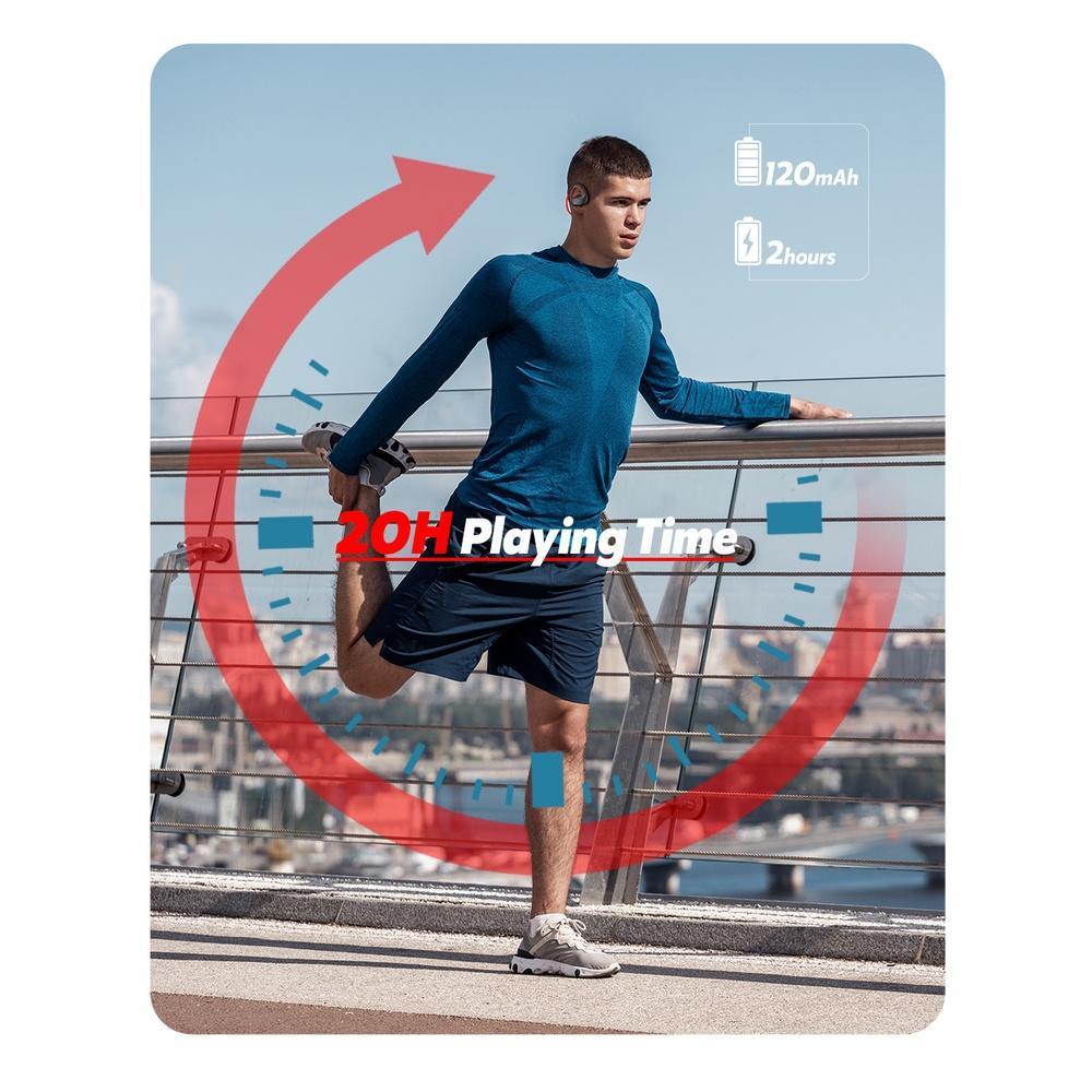 Tai Nghe Bluetooth Thể Thao Dacom G93 Chống Nước Ipx7 Không Dây 20 Giờ