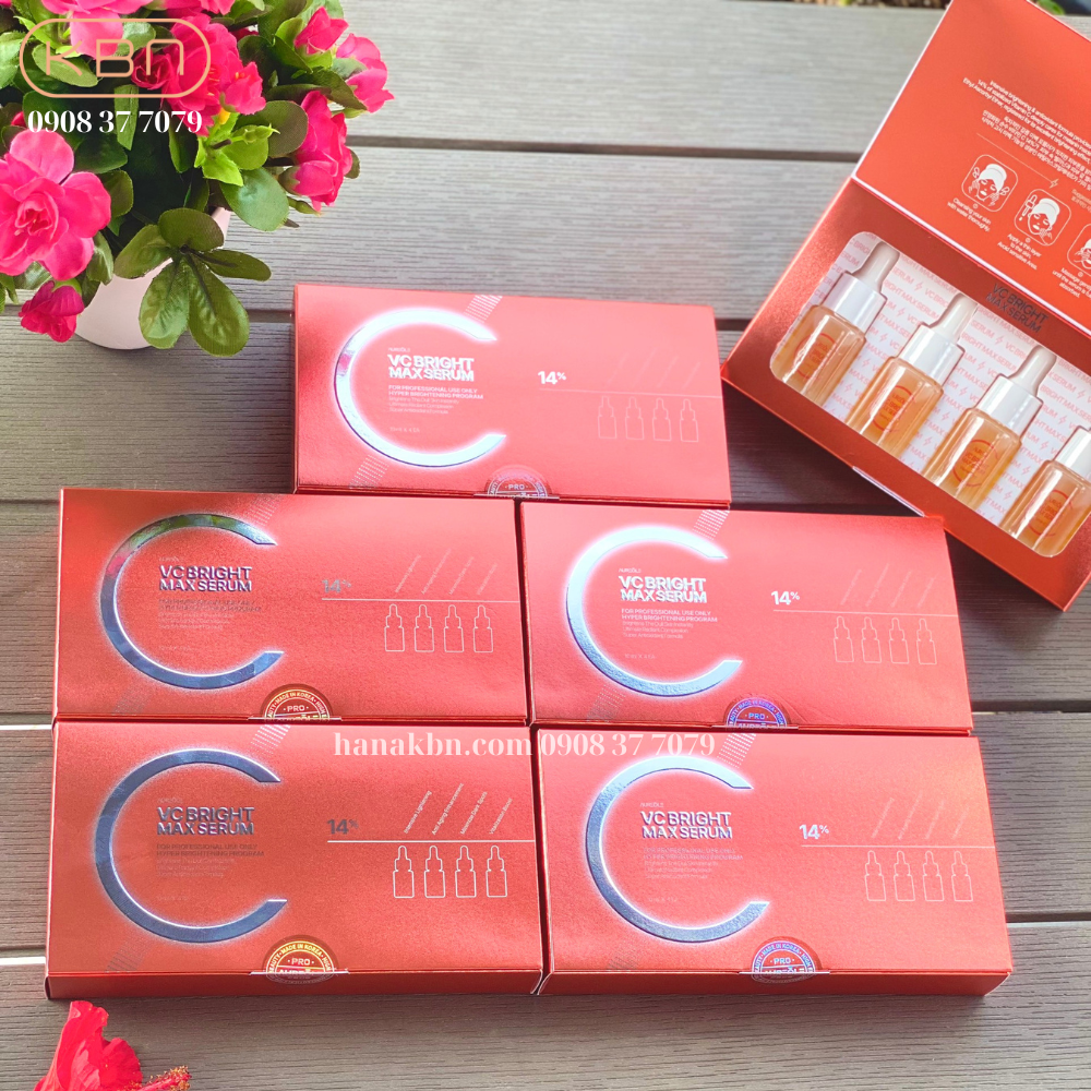 Combo 5 Bộ Serum Vitamin C - VC BRITGH MAX SERUM - Làm Sáng Da  + Tặng 1 bộ