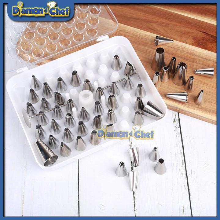 Bộ 52 đui inox bắt kem tạo hình kèm chốt giữ