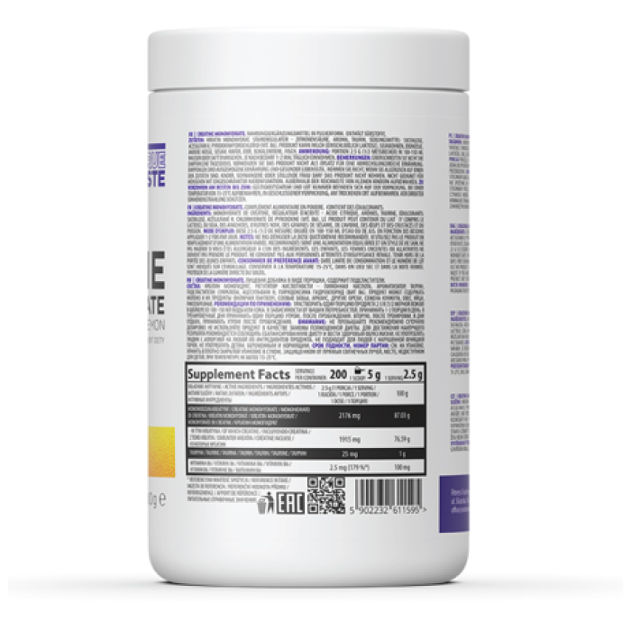 Ostrovit Creatine Monohydrate Hỗ Trợ Tăng Cơ, Tăng Sức Mạnh & Hiệu Suất Tập Luyện