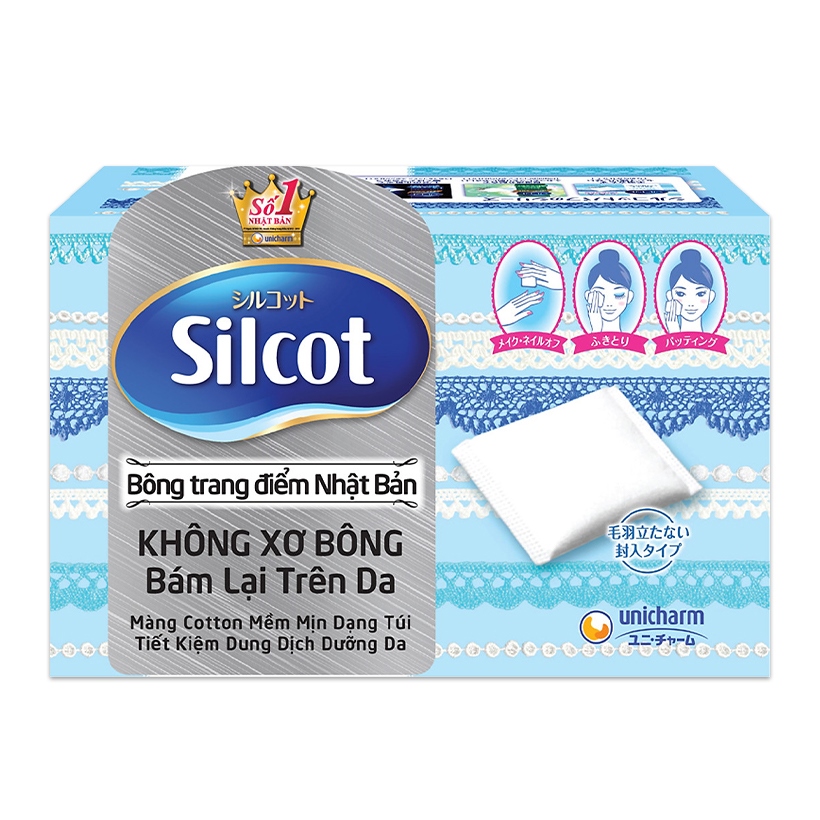 Combo 2 Bông tẩy trang Silcot hộp 82 miếng