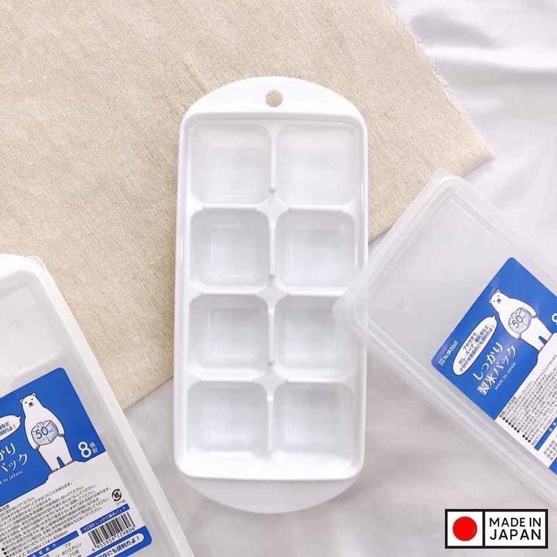Khay đựng đồ ăn dặm cho bé có nắp nhựa dẻo 8 ngăn Nakaya hàng nội địa Nhật Bản AD24