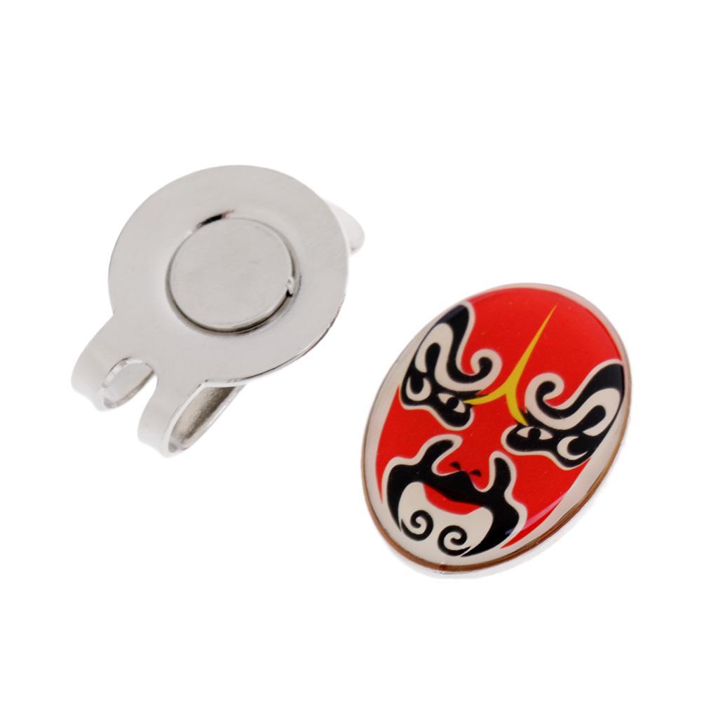 Opera  Alloy Golf Ball Marker with  Hat Clip Golfer Gift Golf Accessories  - 4 Colors