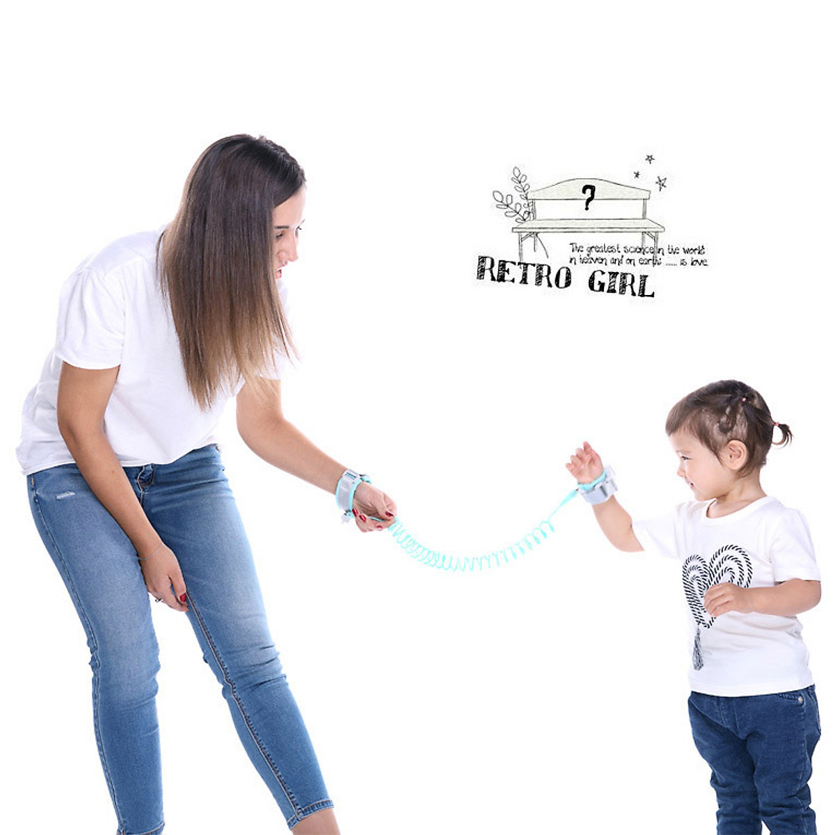 Dây Dắt Trẻ Đi Dạo Chống Lạc Cho Bé - Loại Có Khóa Bấm, Dài 2.5m