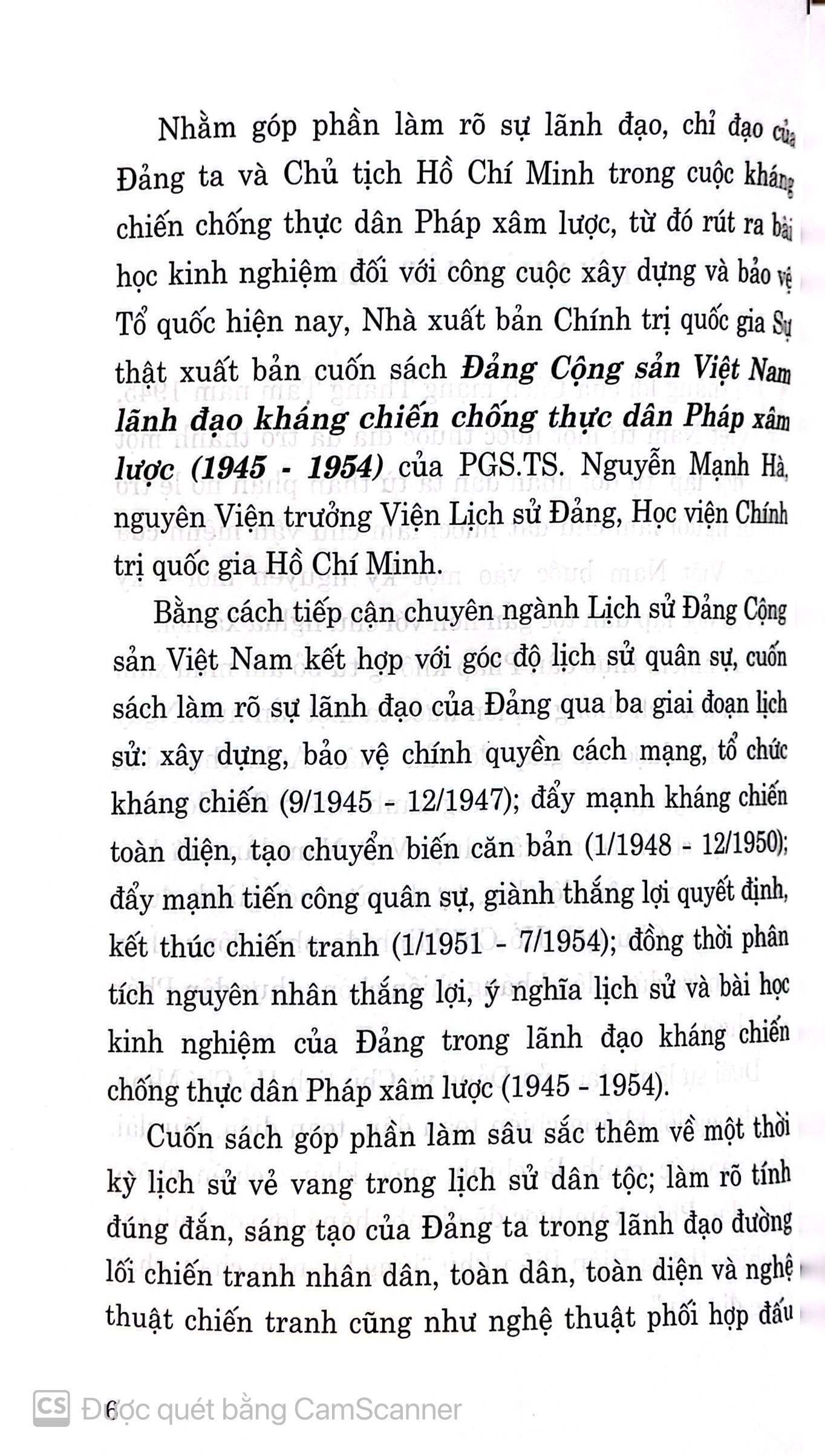 Đảng cộng sản Việt Nam lãnh đạo kháng chiến chống thực dân Pháp xâm lược ( 1945-1954)