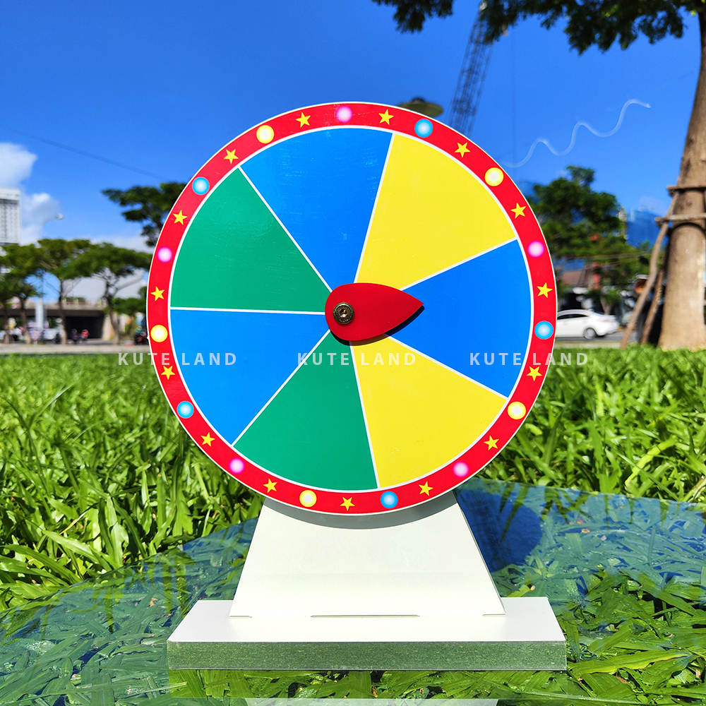 Vòng quay trúng thưởng 7 ô may mắn 25 cm cao 35 cm thích hợp dạy học, các sự kiện, trò chơi, tiệc tùng giải trí