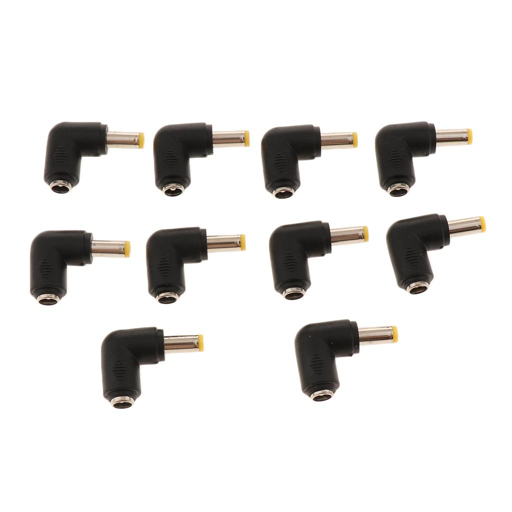 Right Angle Female DC Power Plug Adapter Cordless, 10 Pack DC