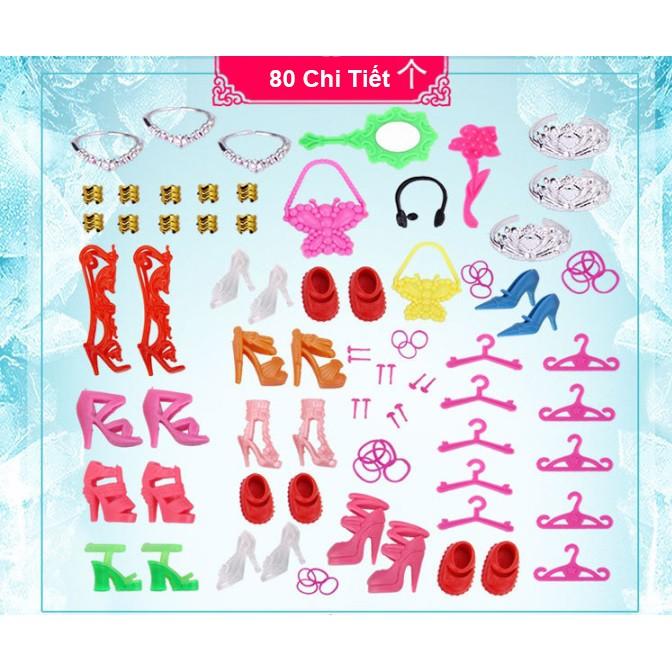 Set Hộp Búp Bê Gia Đình  Kèm Phụ Kiện 98 Chi Tiết Thời Trang