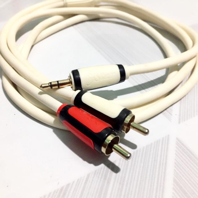 Dây 3.5 ly phát nhạc từ điện thoại máy tính 01 dây rắc hoa sen zắc av sang 3 ly