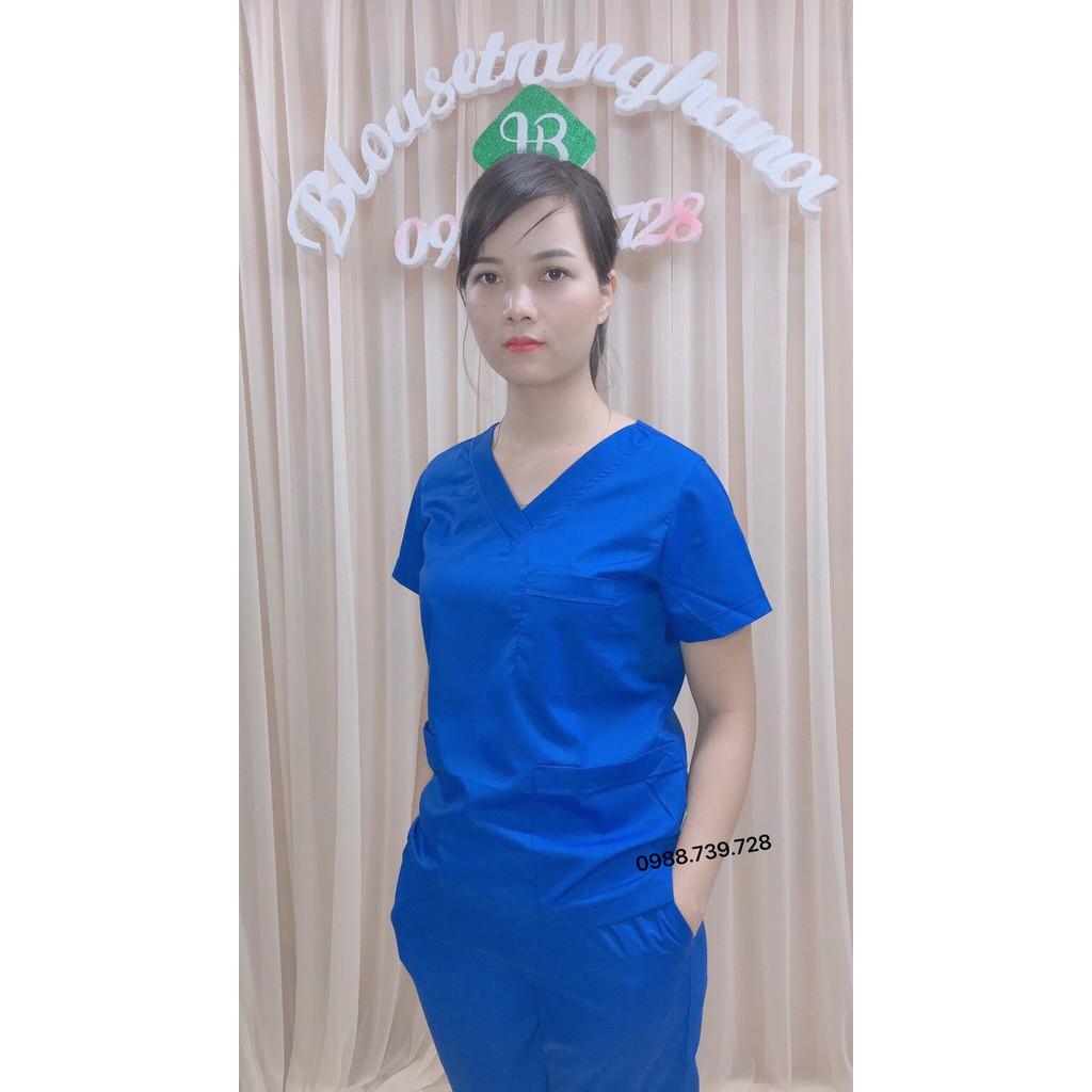 Đồng phục spa, bộ quần áo kĩ thuật viên nữ- Blouse trắng Hà Nội