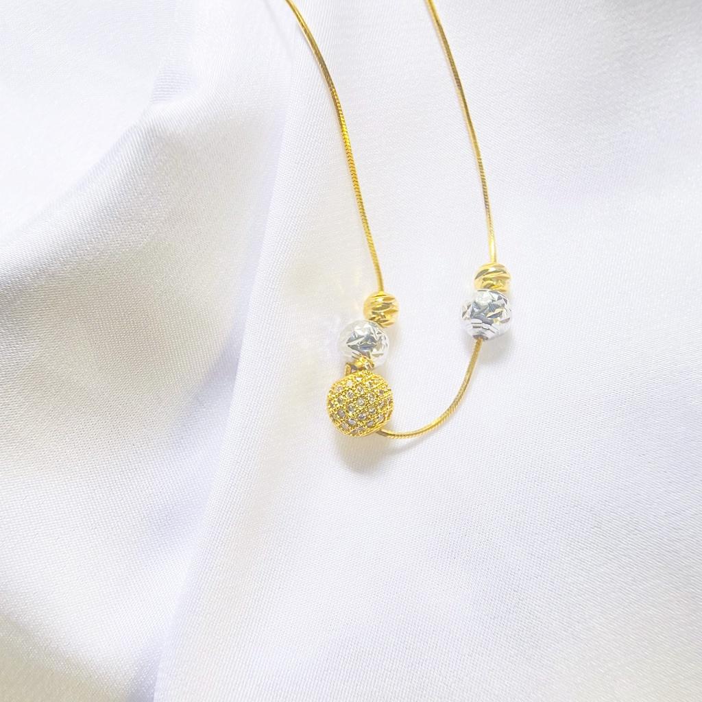 Dây chuyền ANTA Jewelry ATJ5020, vòng cổ liền mặt bi quả cầu mix rất đẹp