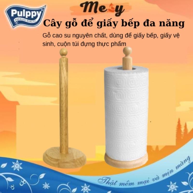 Cây gỗ để giấy bếp đa năng handmade cao 30cm