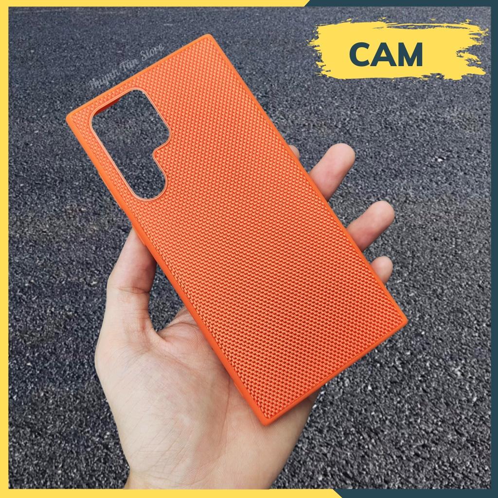 Ốp lưng s22 ultra chống vân tay nhựa dẻo bảo vệ camera vải nylon nhiều màu phụ kiện điện huỳnh tân store