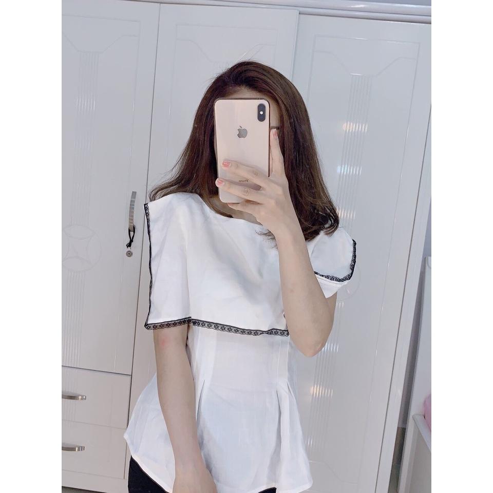 Áo cổ viền ren