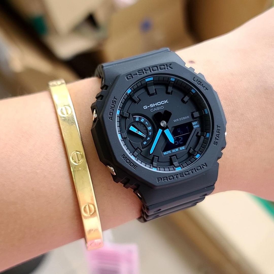 Đồng Hồ Nam Dây Nhựa Casio G-Shock GA-2100-1A2DR Chính Hãng - GA-2100-1A2 Carbon Core
