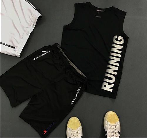 Combo 2 Quần shorts thể thao nam dạng sọt sport đùi chất thun lạnh 4 chiều cao cấp phù hợp tập gym hay mặc nhà màu trắng và đen DUI-P101