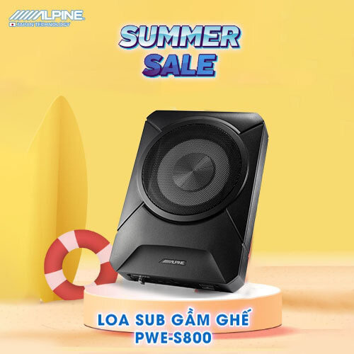 Combo Summer Sale Loa Xe Hơi Alpine S-Series và Loa Sub Gầm Ghế PWE-S800