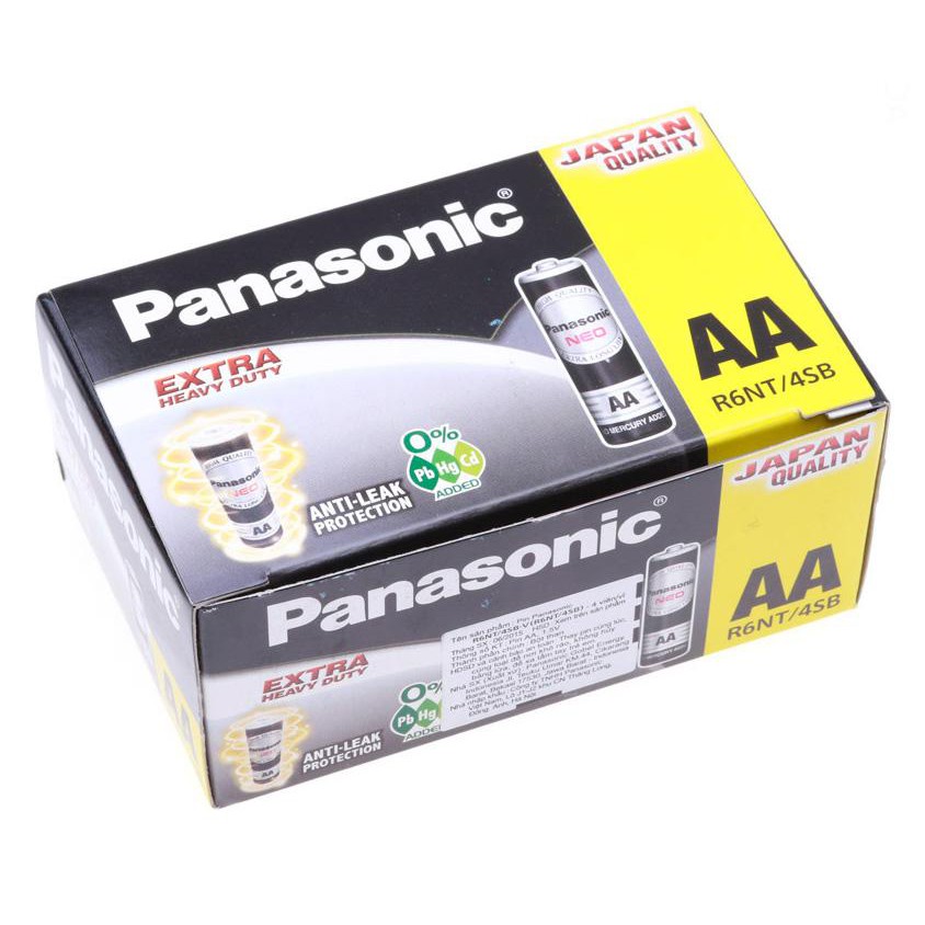 Hộp 40 viên Pin than tiểu đen AA Panasonic R6NT/4SB-V – Hàng Chính Hãng