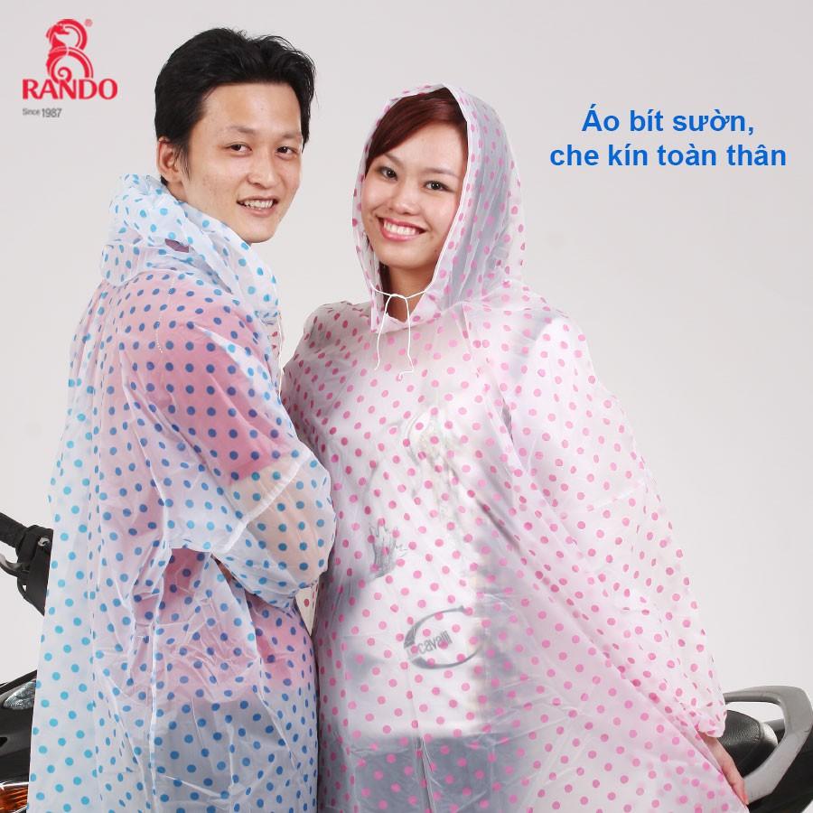 Áo mưa Rando Trong màu đa dụng chấm bi - Set 5 cái