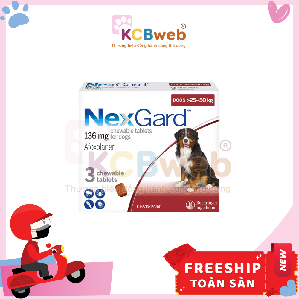 Viên NEXGARD ve, bọ nhảy, bọ chét cho thú cưng