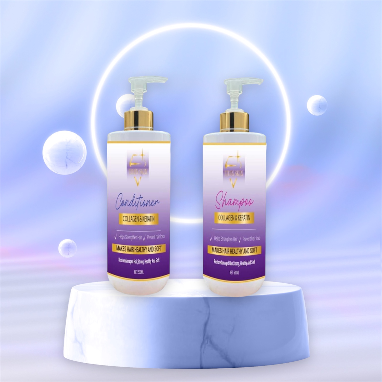 CẶP DẦU GỘI TJDIN COLLAGEN &amp; KARATIN