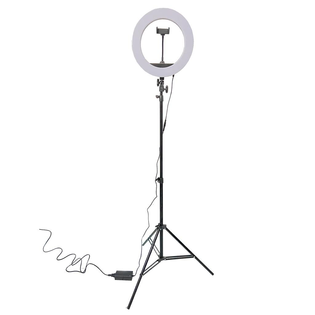 Bộ tripod, giá đỡ livestream có đèn Led 3 chế độ HQ-14 (36cm), kèm kẹp điện thoại - Hỗ trợ ánh sáng chụp ảnh