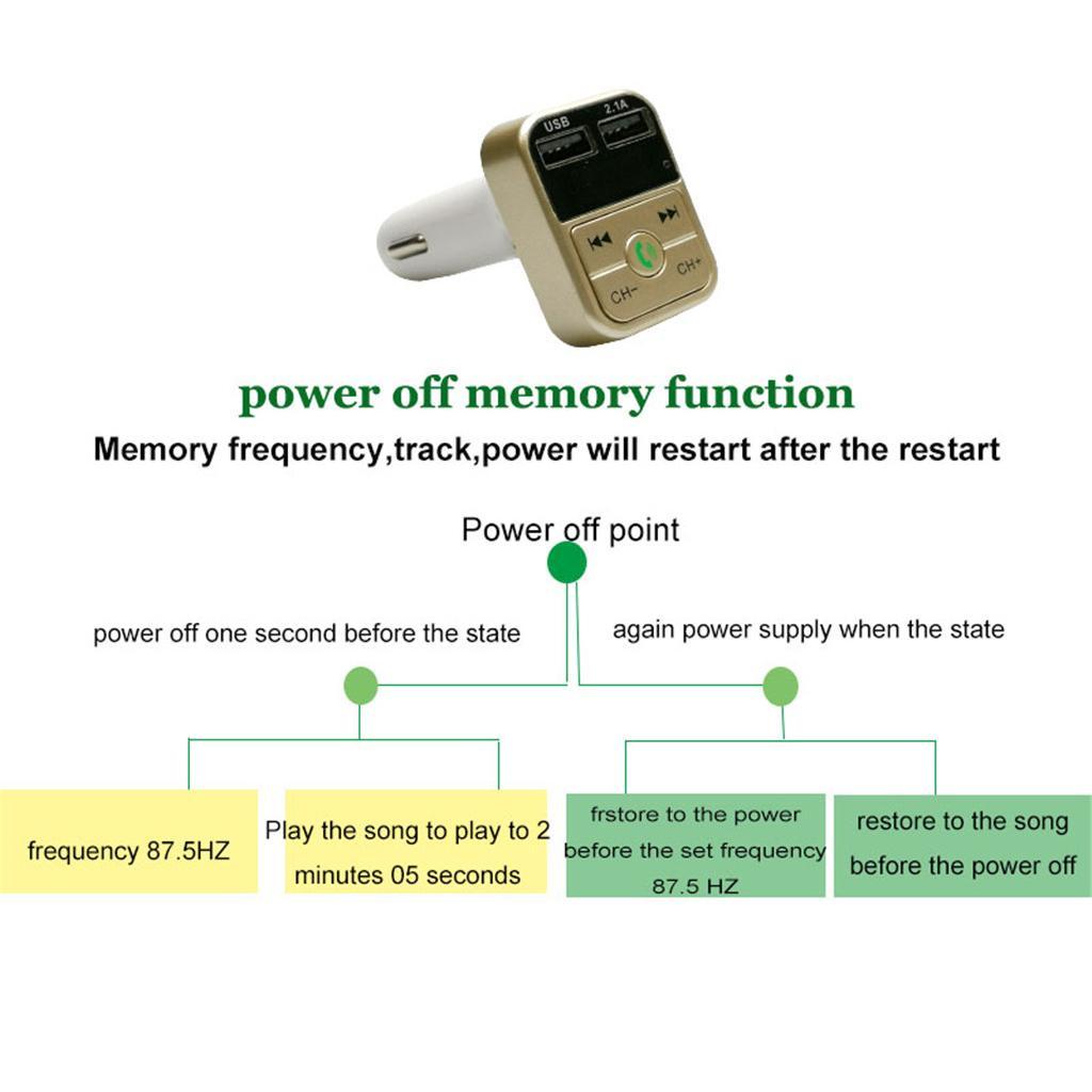 Wireless Bluetooth FM Receiver Dual USB Car Charger  Socket