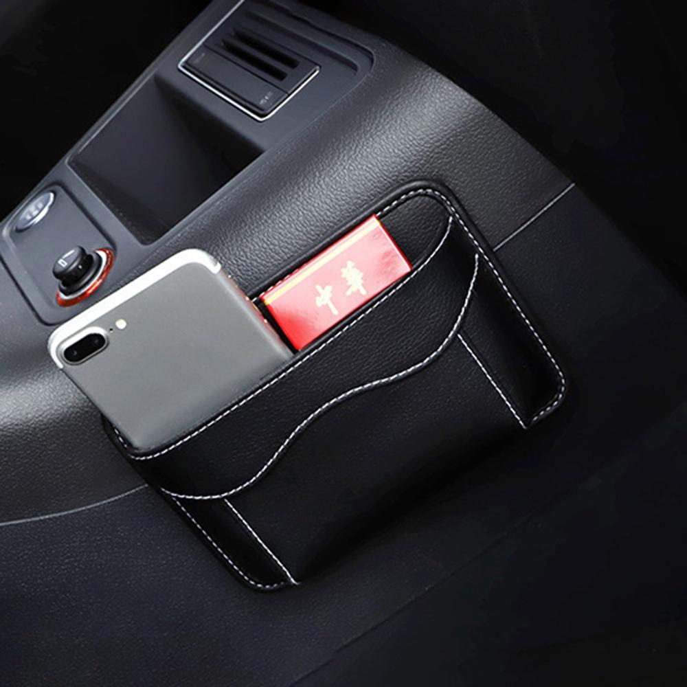 Túi da PU đựng thẻ điện thoại gắn xe hơi tiện dụng
