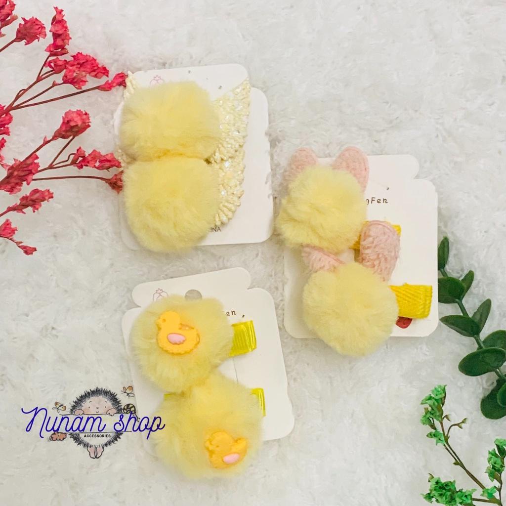 Set 2- kẹp bông mềm phối cánh hoặc tai thỏ siêu cưng- Nunam shop